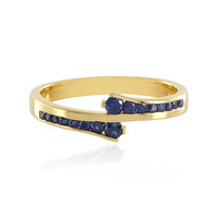 Zilveren ring met blauwe saffieren