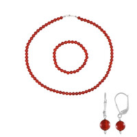 Zilveren set met Rode onyxen