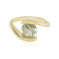 Zilveren ring met een groene amethist