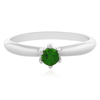 Zilveren ring met een Russische diopsied