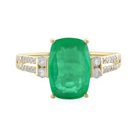 Gouden ring met een Ethiopische smaragd (AMAYANI)