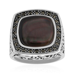 Zilveren ring met een parelmoer (Annette classic)