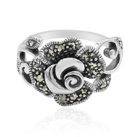 Zilveren ring met marcasieten