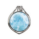 Zilveren hanger met een larimar