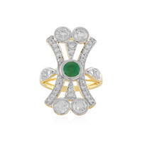 Zilveren ring met een Braziliaanse smaragd