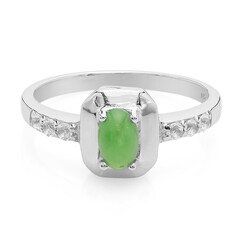 Zilveren ring met een keizerlijk chrysopraas