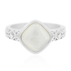 Zilveren ring met een parelmoer