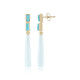 Zilveren oorbellen met Aqua Chalcedonen (KM by Juwelo)