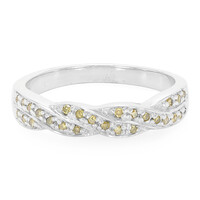 Zilveren ring met Fancy diamanten