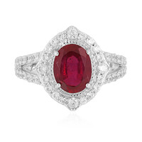 Zilveren ring met een Madagaskar Robijn