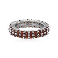 Zilveren ring met Mozambique granaten