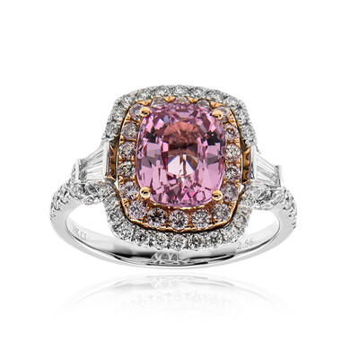 Gouden ring met een Roze Burmese Spinel (CIRARI)