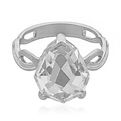 Zilveren ring met een witte kwarts (TPC)
