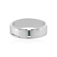 Zilveren herenring met I3 Champagne Diamanten