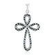 Zilveren hanger met Fancy diamanten