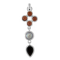 Zilveren hanger met een Almandien