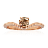 Gouden ring met een VS1 Argyle-Rose de France-Diamant