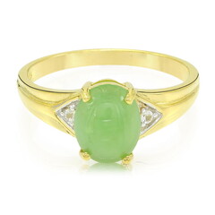 Zilveren ring met een keizerlijk chrysopraas
