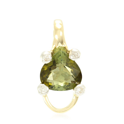 Gouden hanger met een koper toermalijn