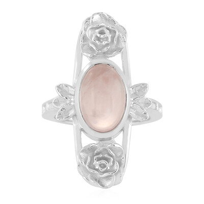 Zilveren ring met een rozen kwarts