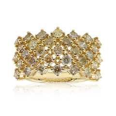 Gouden ring met SI2 Fancy Diamanten (CIRARI)