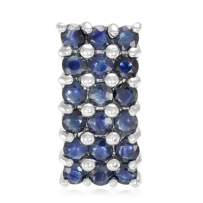 Zilveren hanger met blauwe saffieren