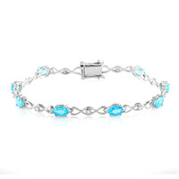 Zilveren armband met Paraiba Topaasstenen