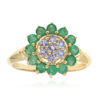 Gouden ring met Braziliaanse smaragden