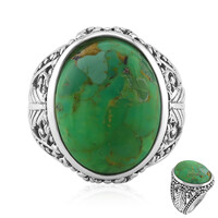 Zilveren ring met een Groene Kingman Mohave Turkoois (Art of Nature)