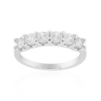 Zilveren ring met zirkonen