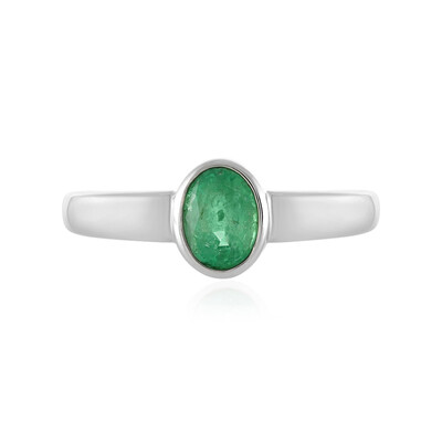 Zilveren ring met een Ethiopische smaragd