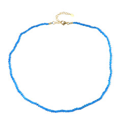Zilveren halsketting met neon blauwe apatieten (Adela Silber)