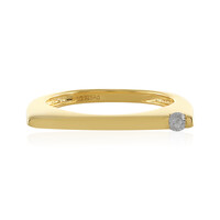 Zilveren ring met een I4 (J) Diamant