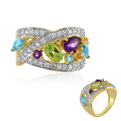 Zilveren ring met een peridoot