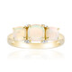 Gouden ring met een Braziliaanse witte opaal