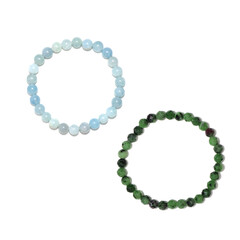 Armband met robijn zoisietstenen