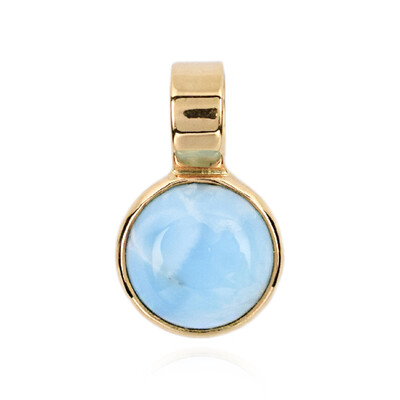 Zilveren hanger met een larimar
