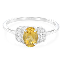 Zilveren ring met een champagne kwarts