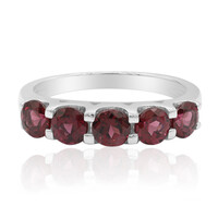 Zilveren ring met rhodolieten