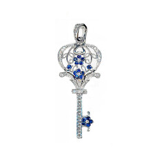 Gouden hanger met blauwe saffieren (Dallas Prince Designs)