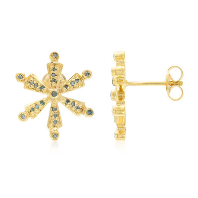 Zilveren oorbellen met Fancy diamanten