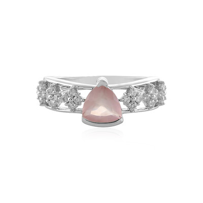 Zilveren ring met een rozen kwarts