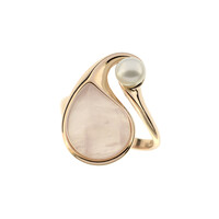 Zilveren ring met een rozen kwarts