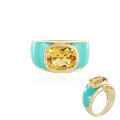 Zilveren ring met een citrien