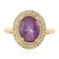 Zilveren ring met een Channapatna Ster Robijn