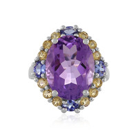 Zilveren ring met een amethist