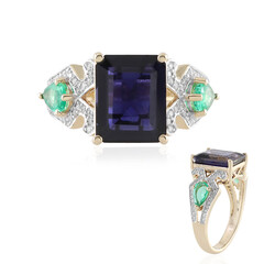 Gouden ring met een ioliet (SUHANA)