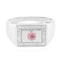 Zilveren ring met een Padparadscha saffier