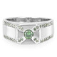Zilveren herenring met een Fancy diamant