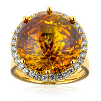 Gouden ring met een sfaleriet (de Melo)